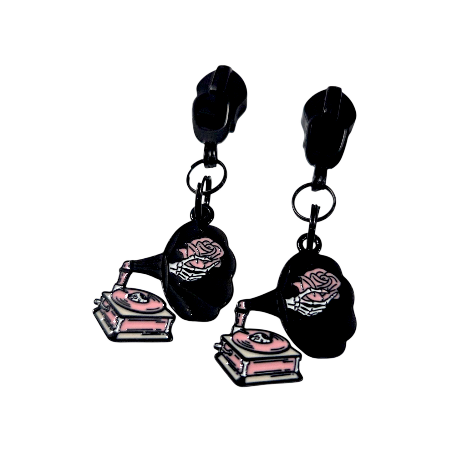 Pink Goth Zipper Pull