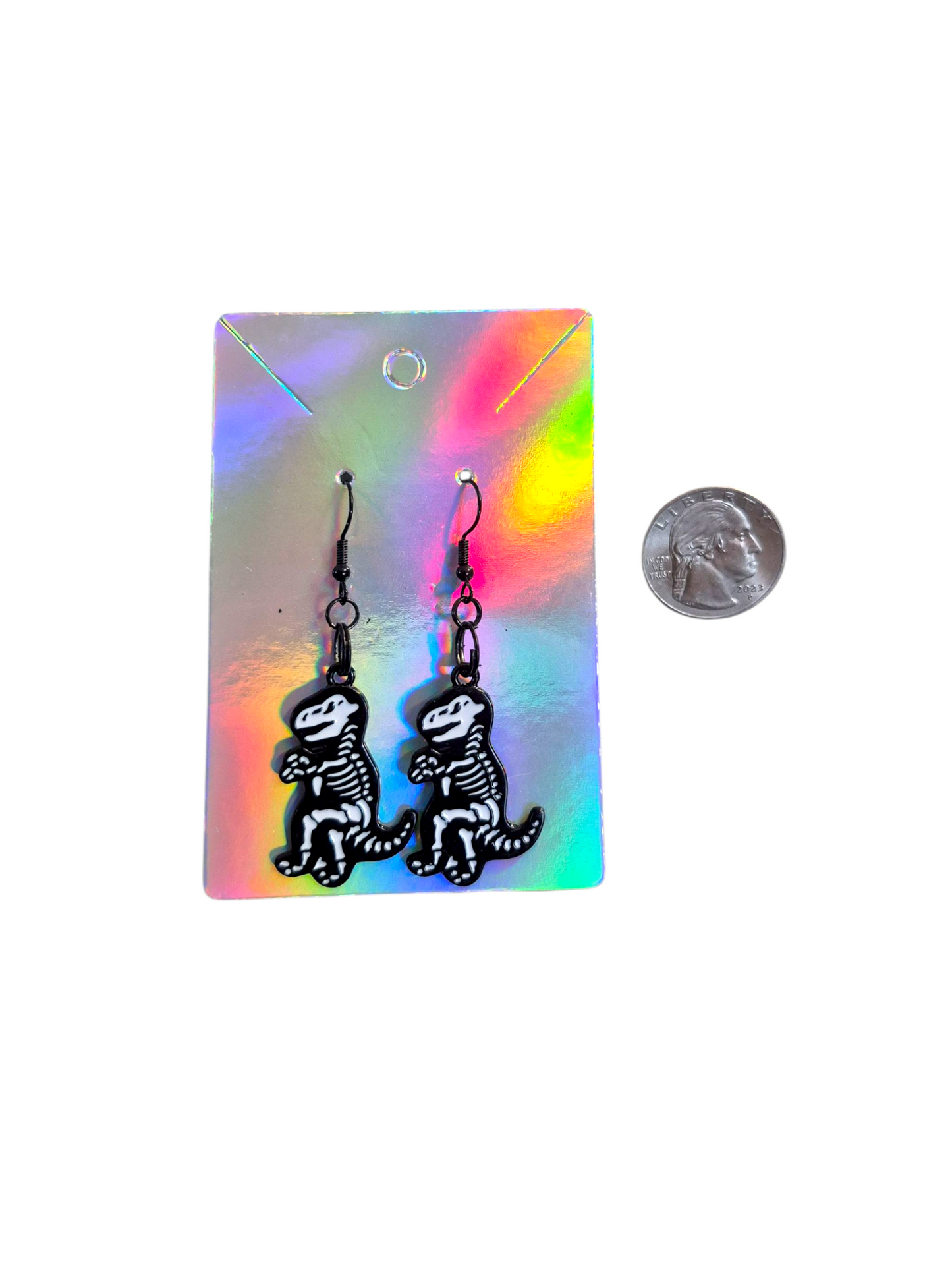 Earrings T-Rex Skelly