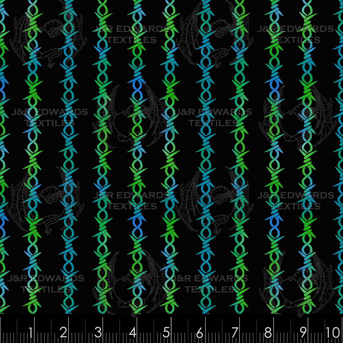 Barbed Wire Lime Teal