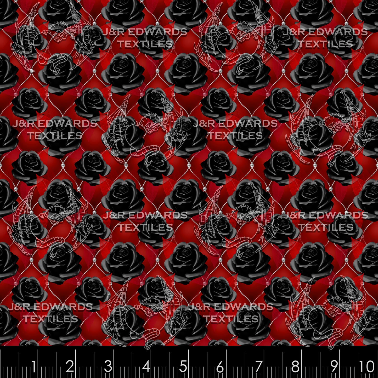 Black Roses on Red
