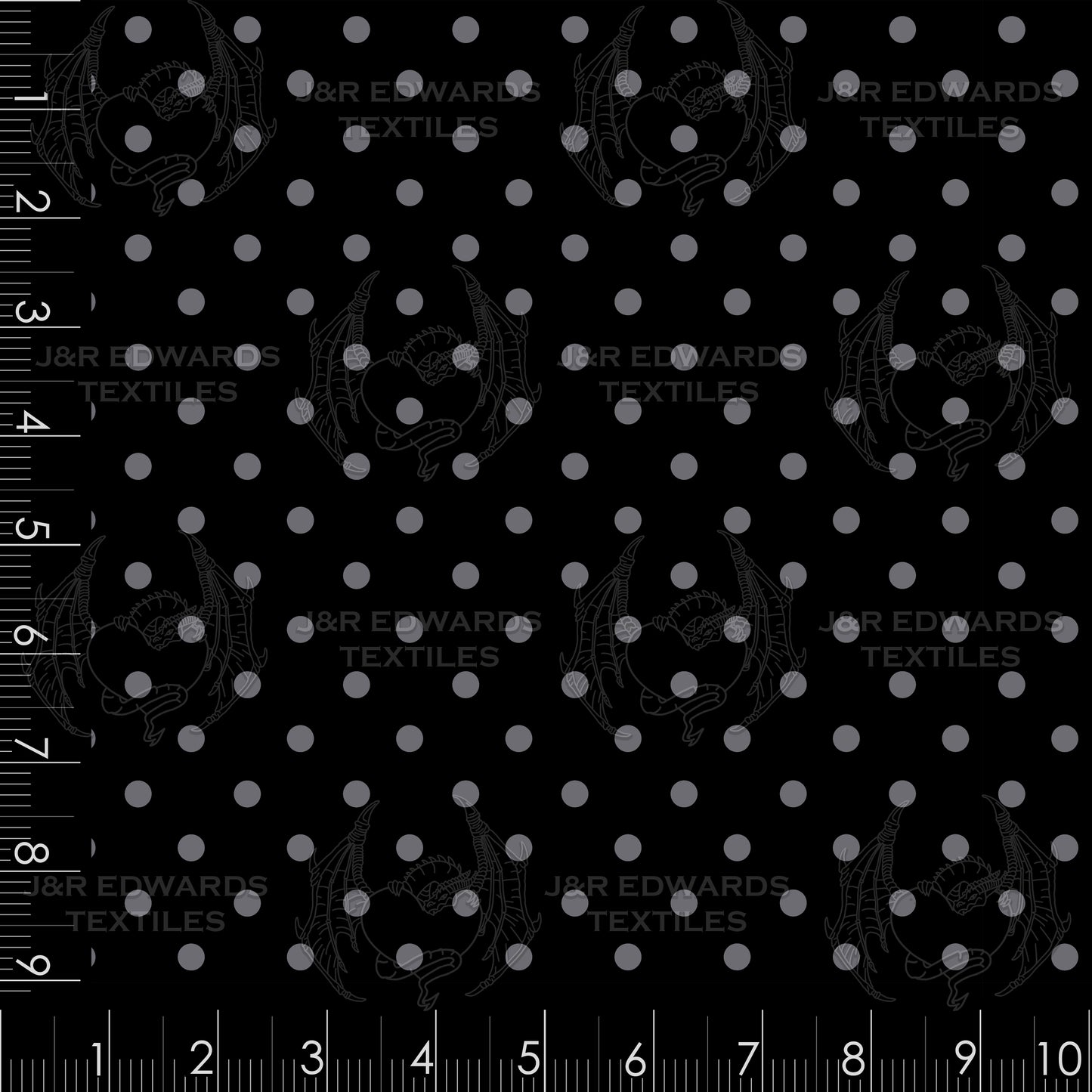Dots Gray on Black