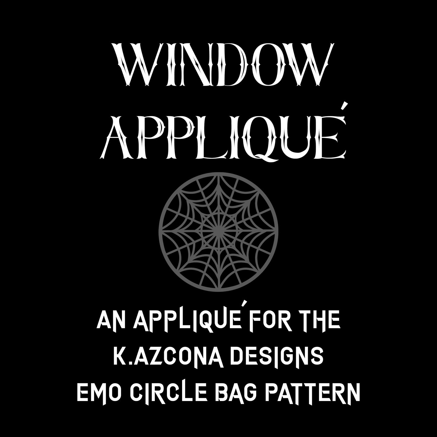 Window Applique for the Emo Circle Bag