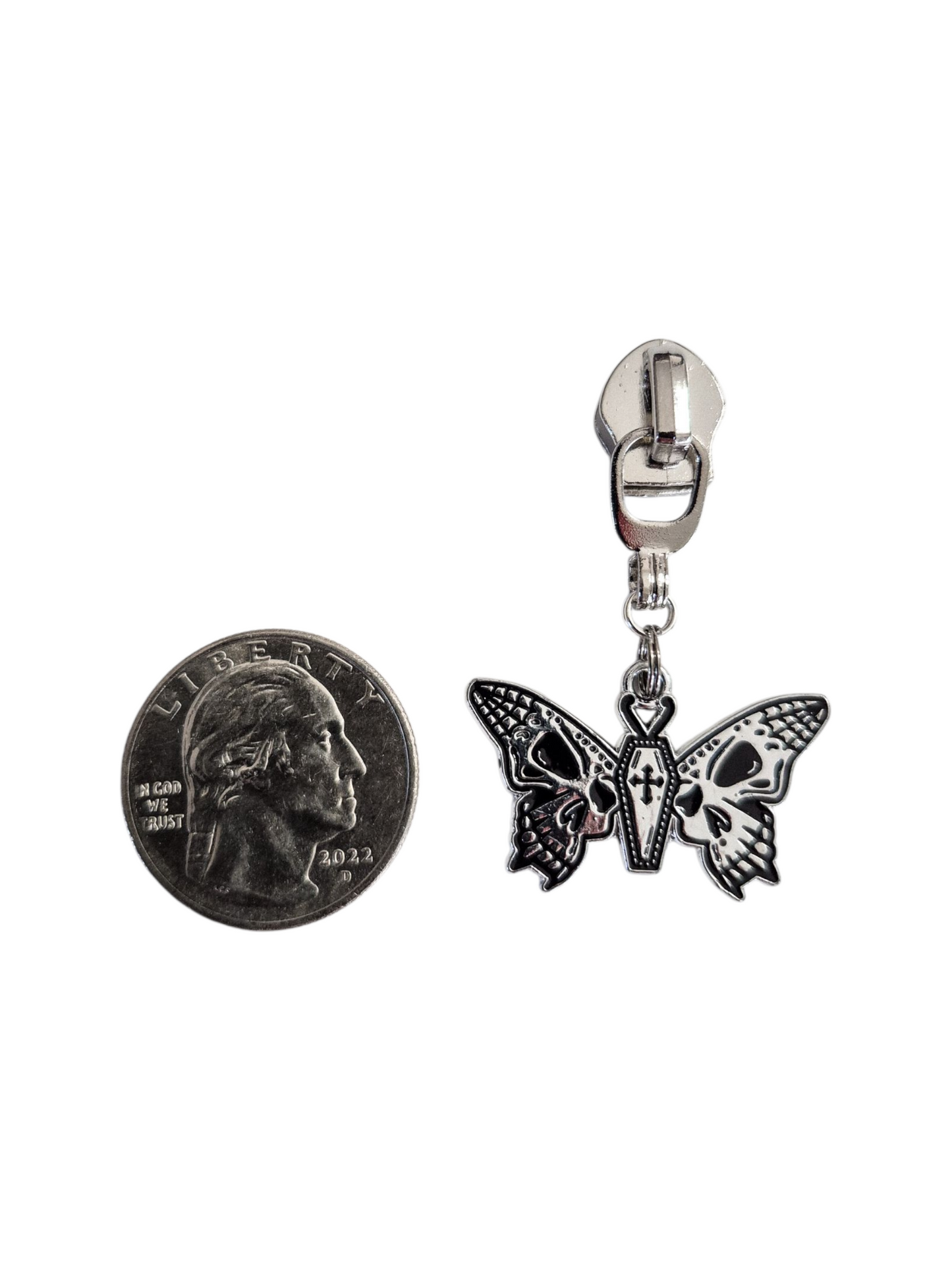 Goth Butterflies Zipper Pull