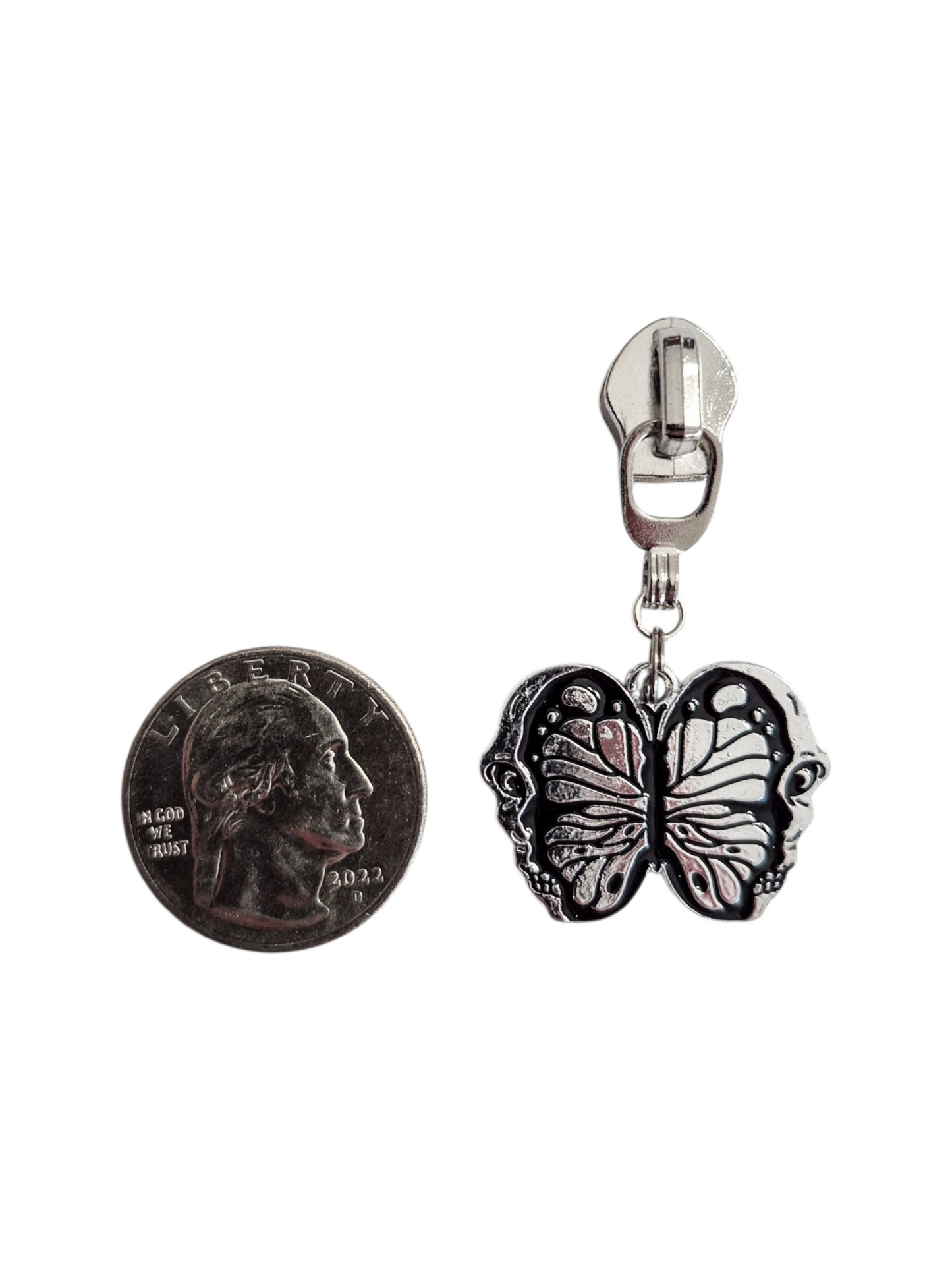 Goth Butterflies Zipper Pull
