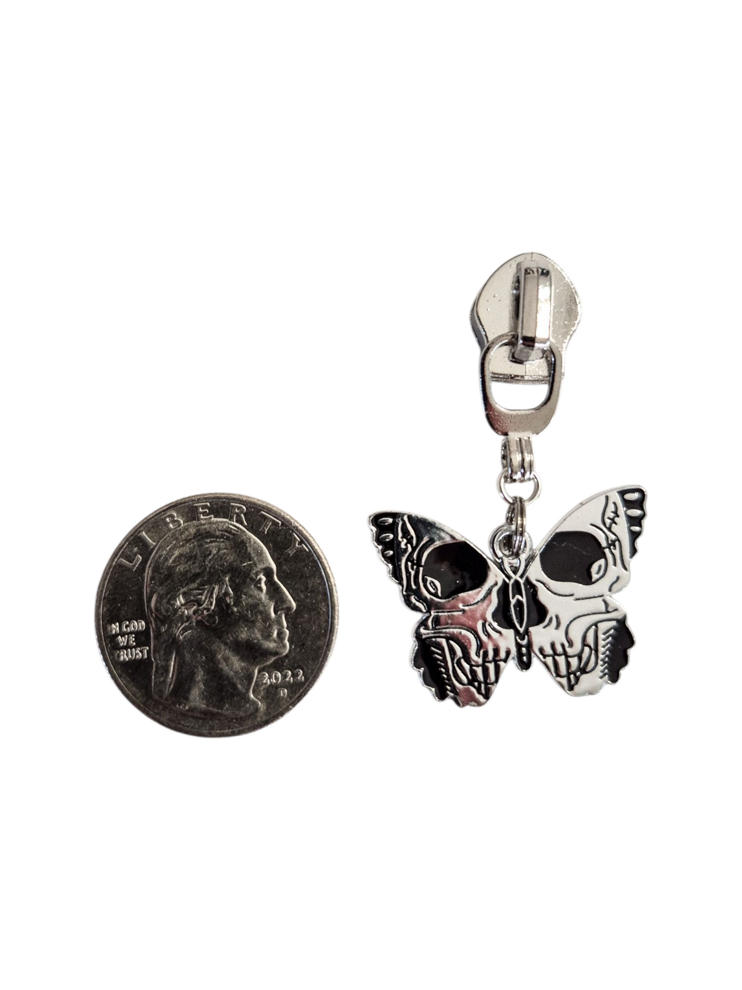 Goth Butterflies Zipper Pull