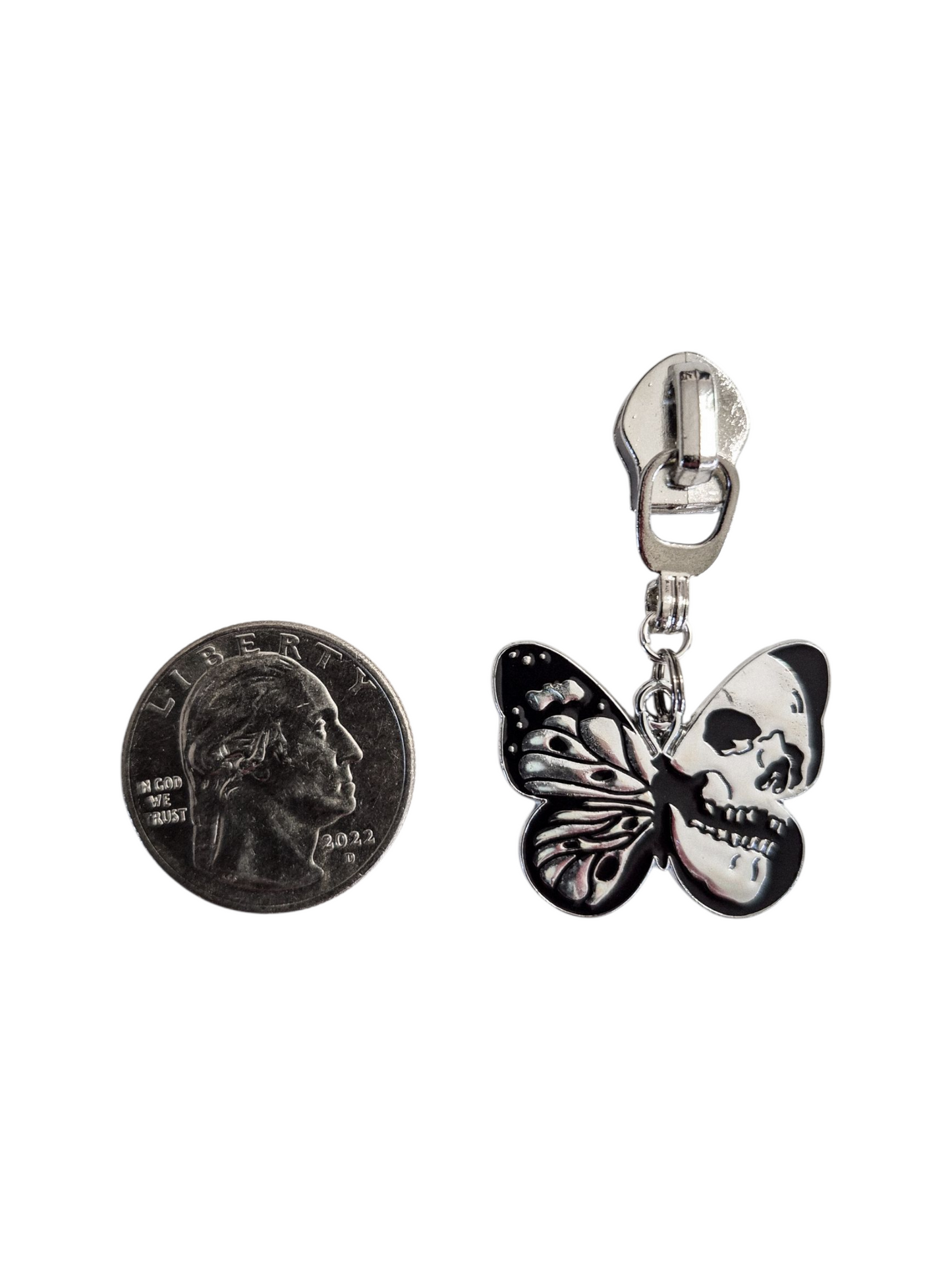 Goth Butterflies Zipper Pull