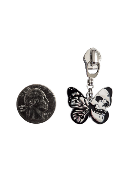 Goth Butterflies Zipper Pull