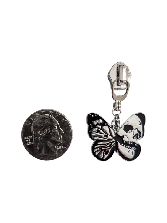 Goth Butterflies Zipper Pull