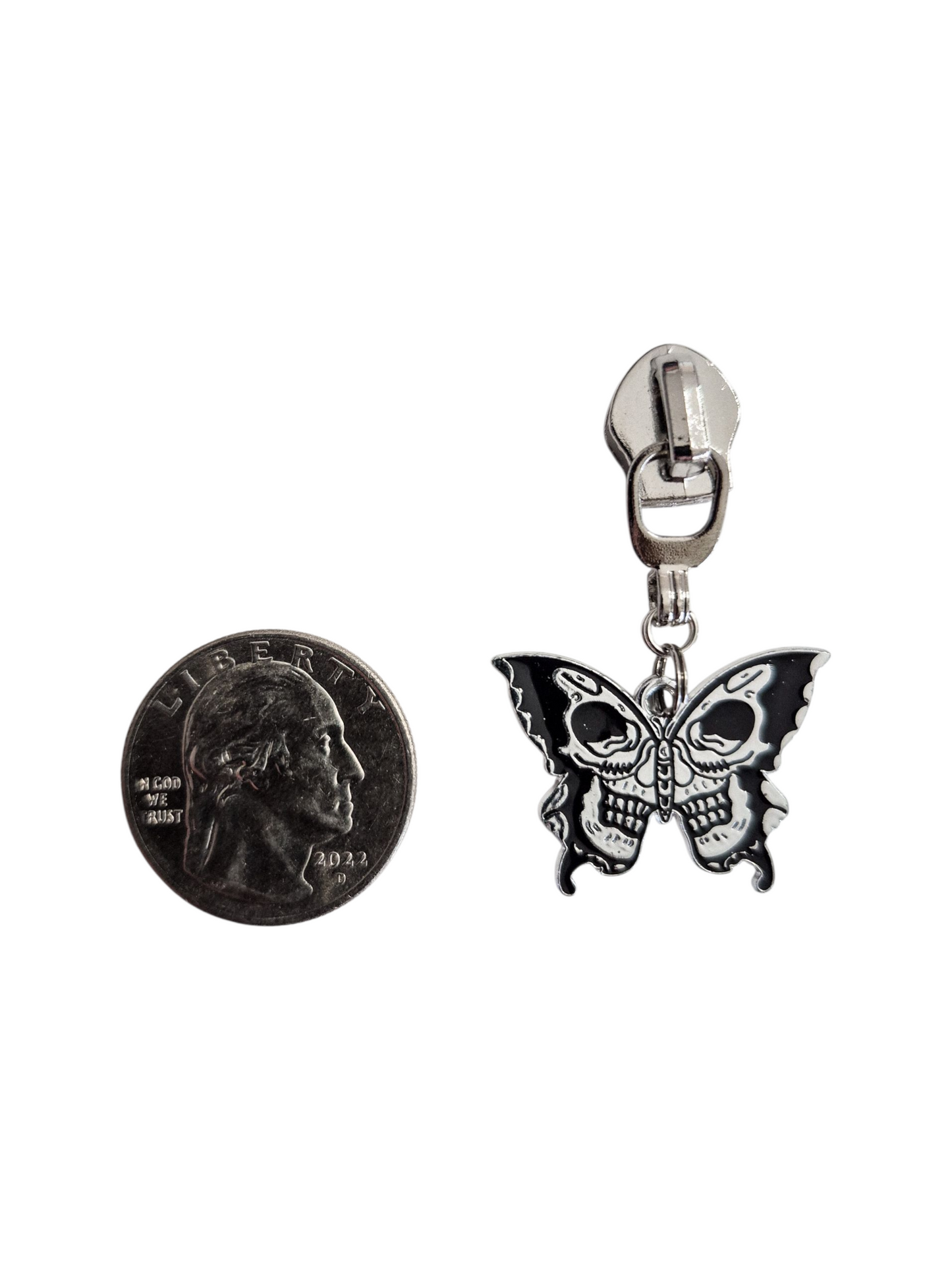 Goth Butterflies Zipper Pull