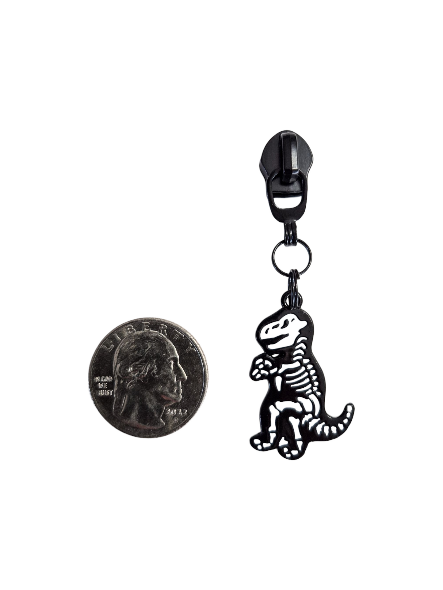 T-Rex Skelly Zipper Pull