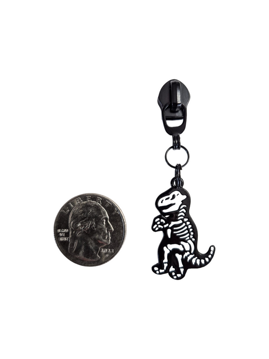 T-Rex Skelly Zipper Pull