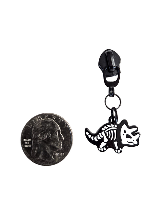 Triceratops Skelly Zipper Pull