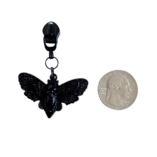 Death Moth Zipper Pull