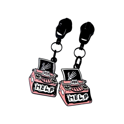 Pink Goth Zipper Pull