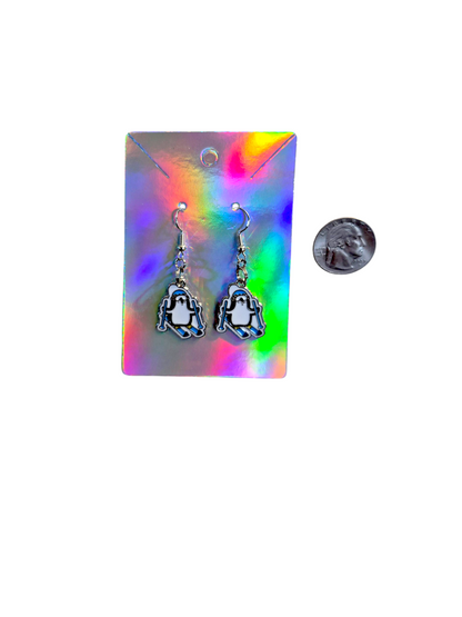 Earrings Blue Christmas