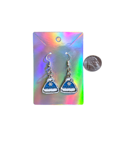 Earrings Blue Christmas