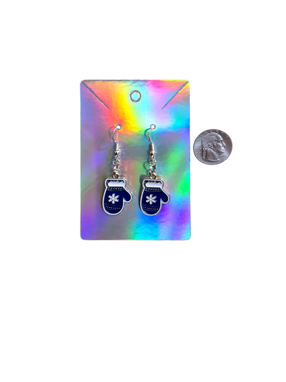 Earrings Blue Christmas