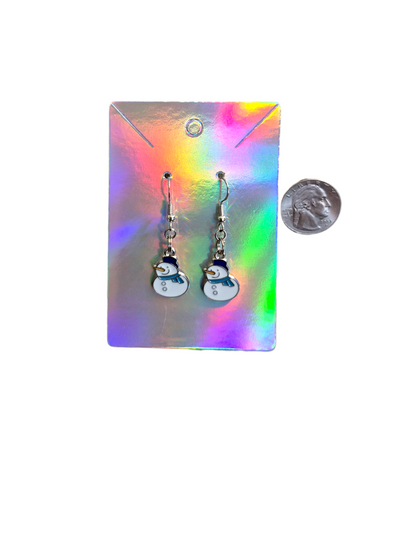 Earrings Blue Christmas