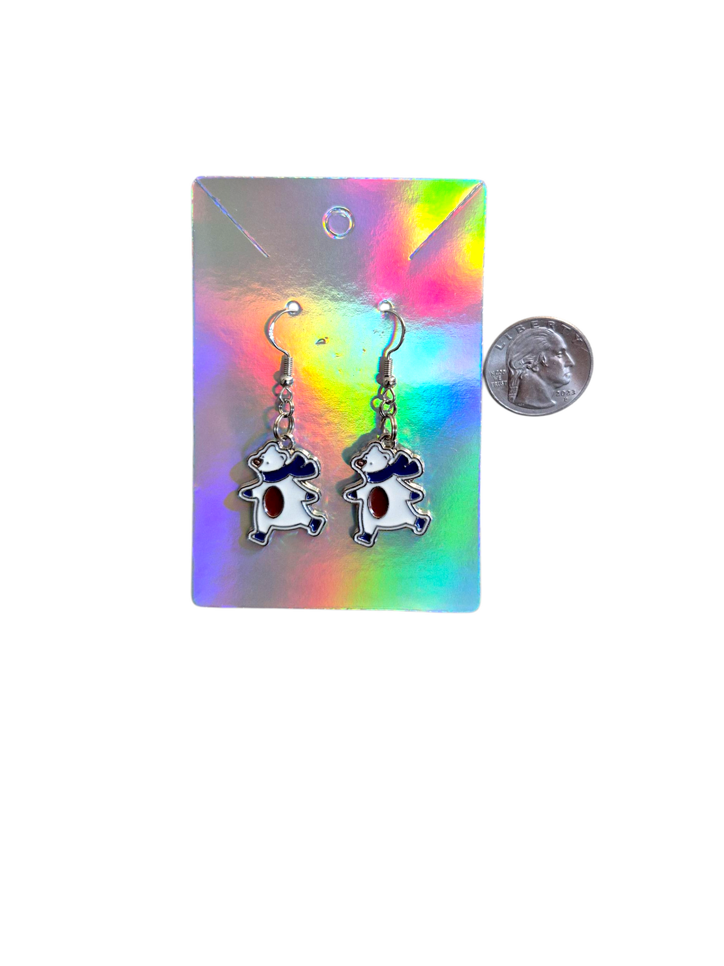 Earrings Blue Christmas