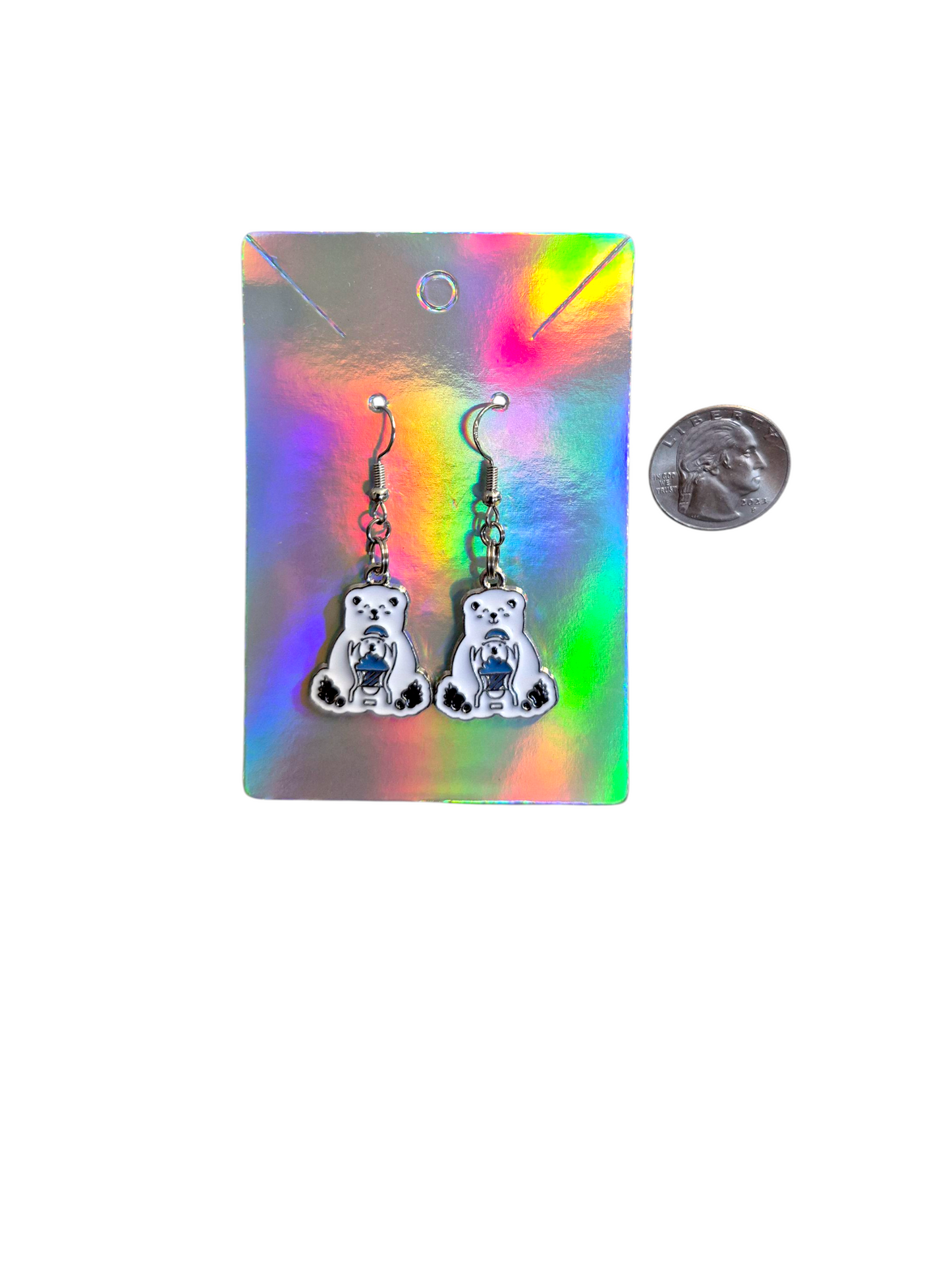 Earrings Blue Christmas