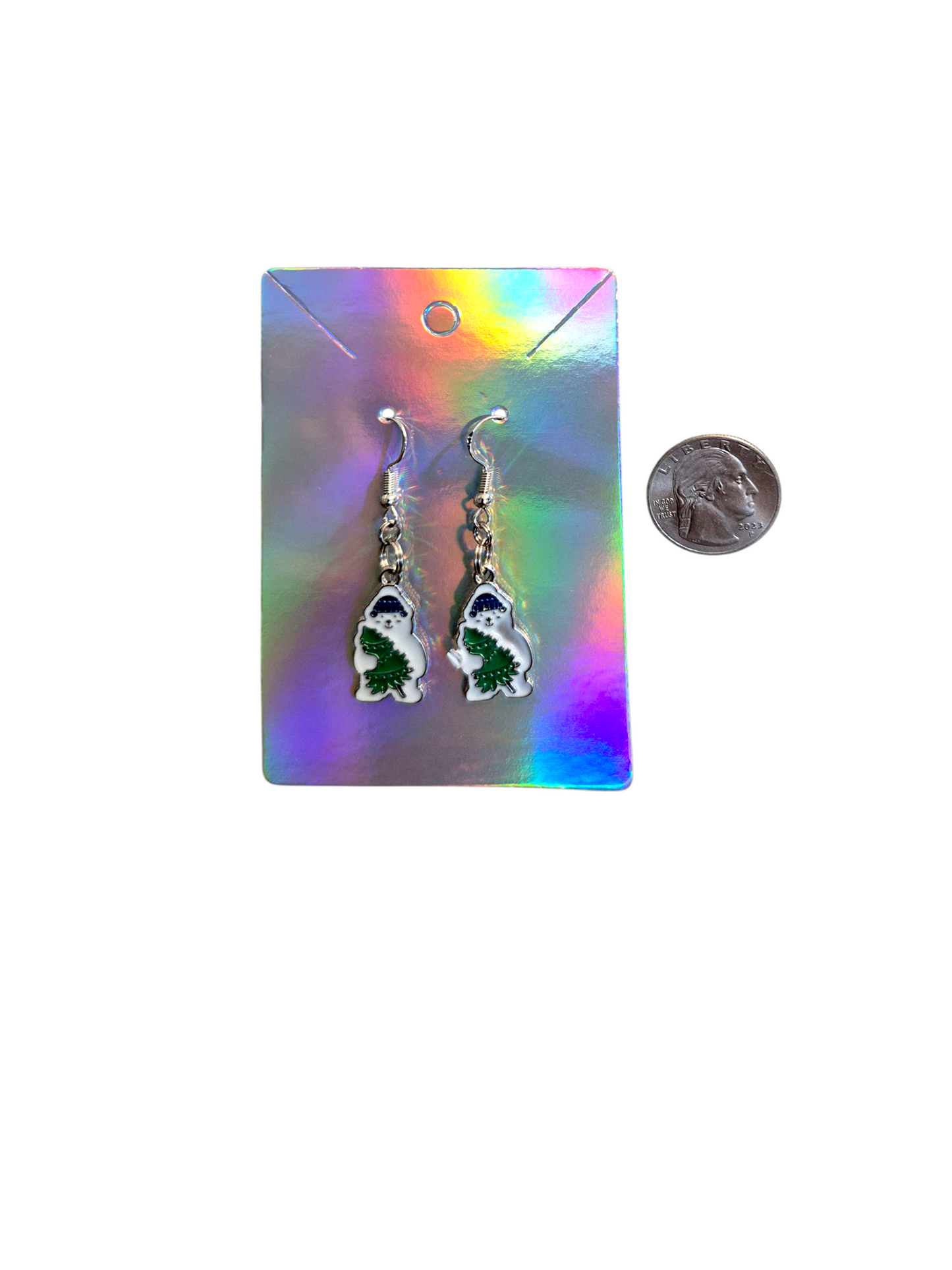 Earrings Blue Christmas