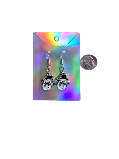 Earrings Blue Christmas