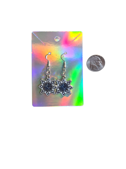 Earrings Blue Christmas