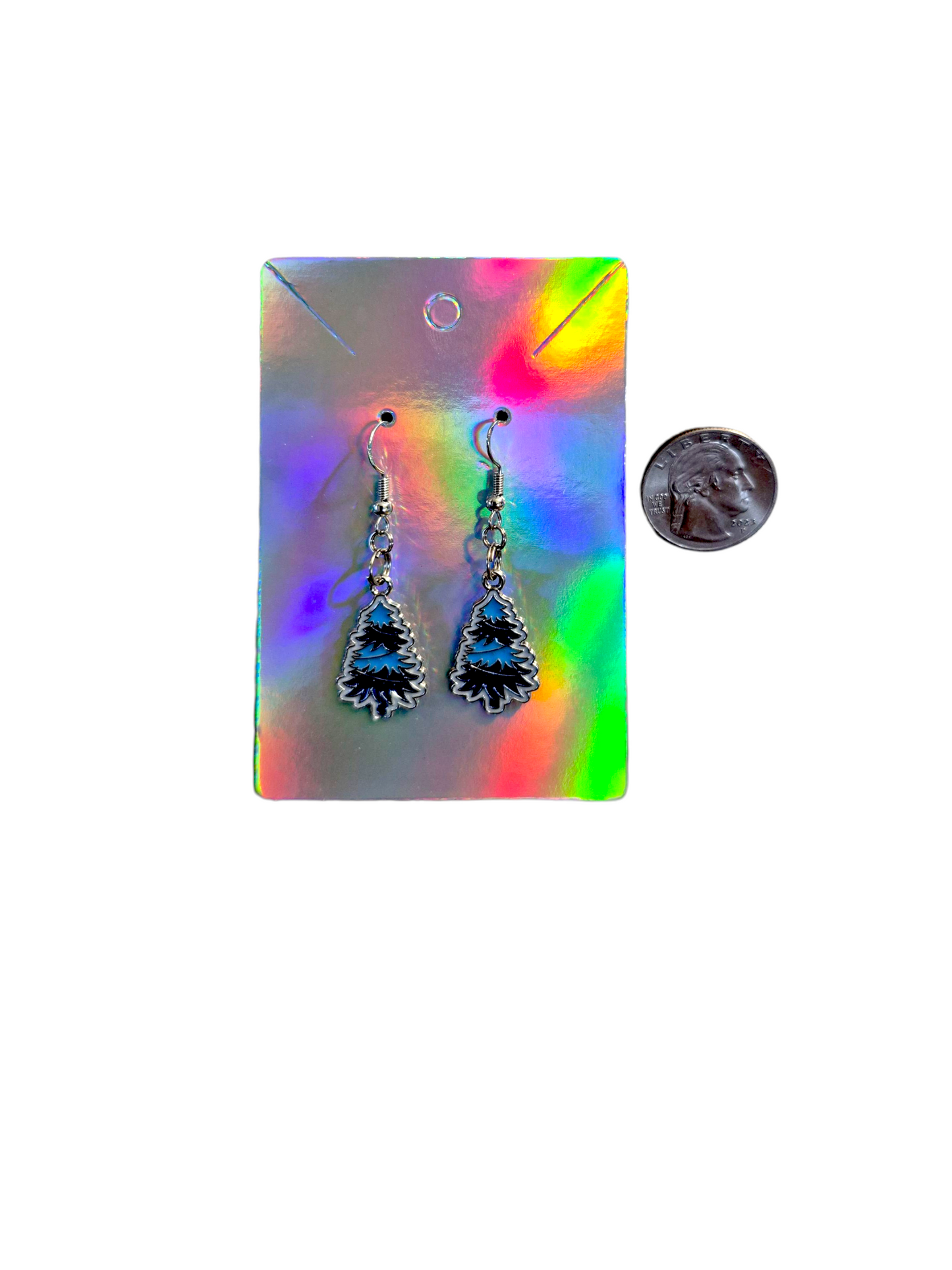 Earrings Blue Christmas