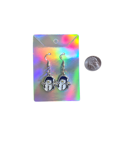 Earrings Blue Christmas