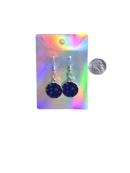 Earrings Blue Christmas
