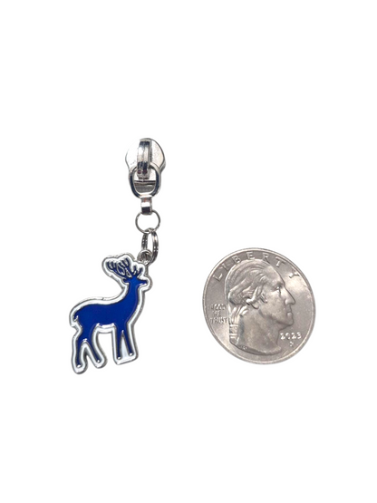 Blue Christmas Zipper Pulls