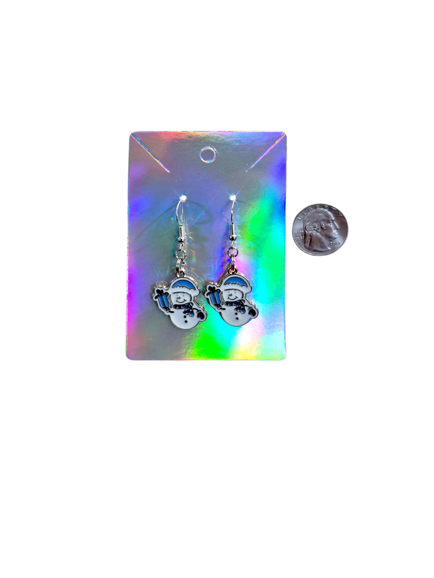 Earrings Blue Christmas