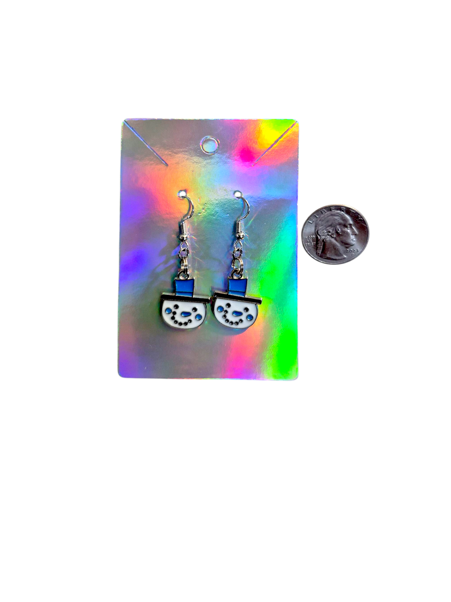 Earrings Blue Christmas