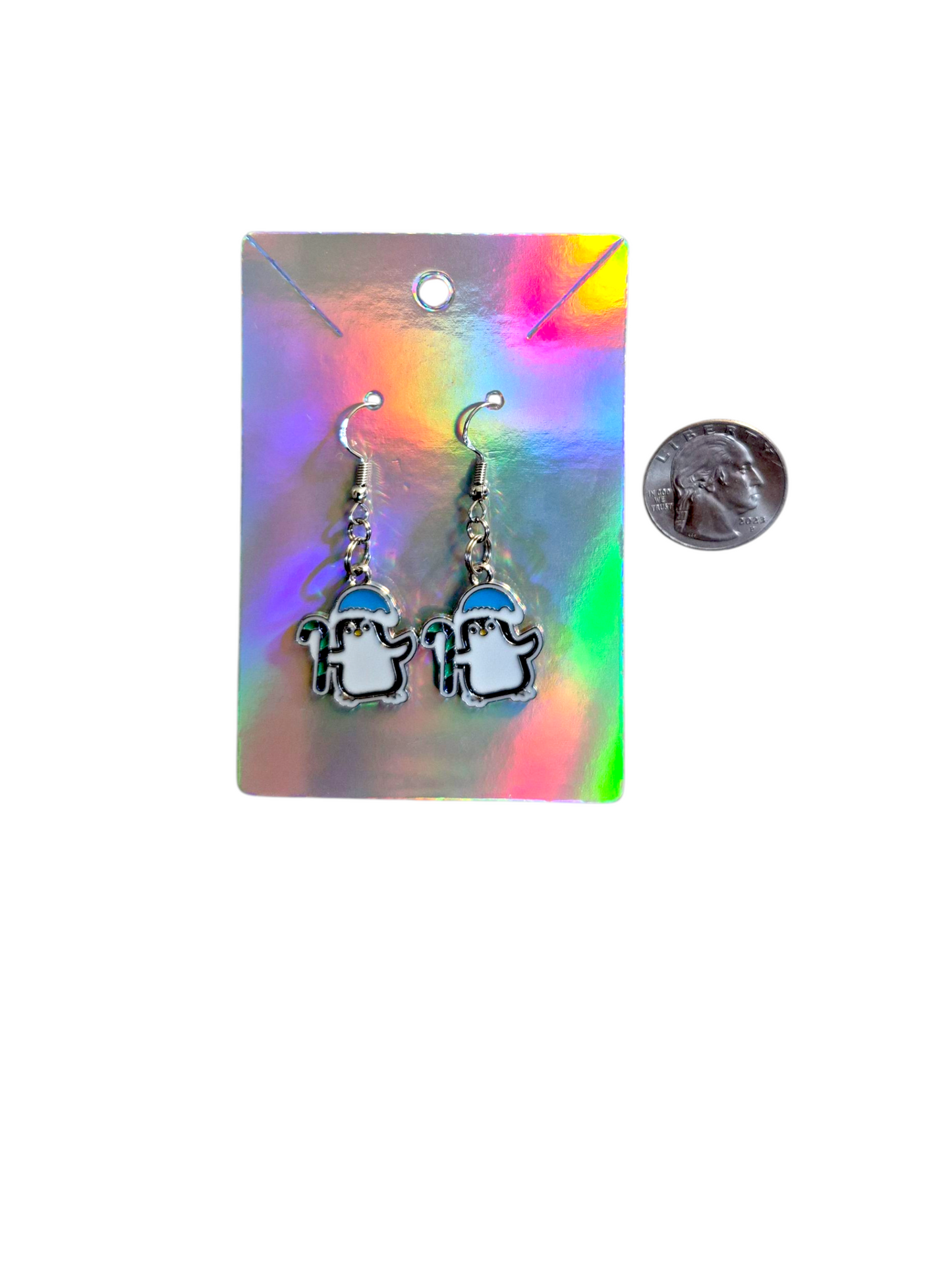 Earrings Blue Christmas