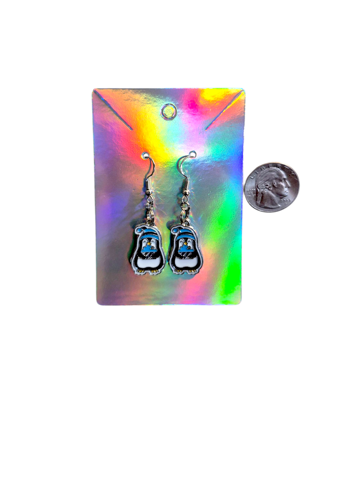 Earrings Blue Christmas