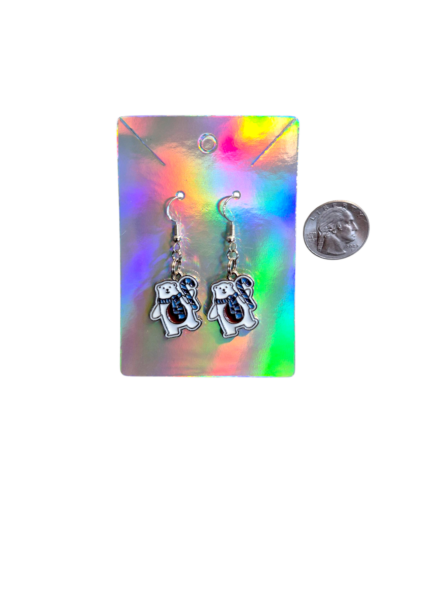 Earrings Blue Christmas