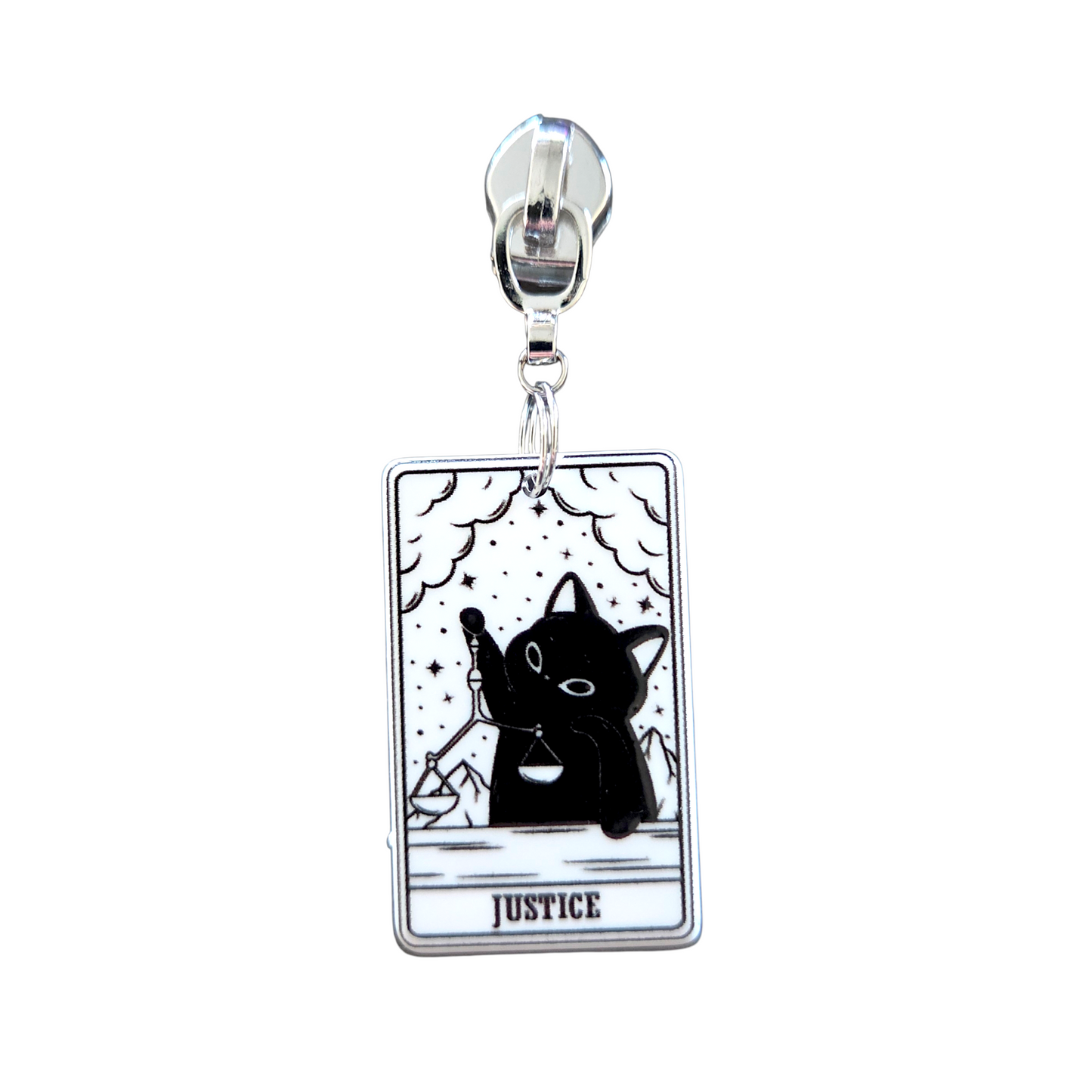 Kitty Tarot Zipper Pull