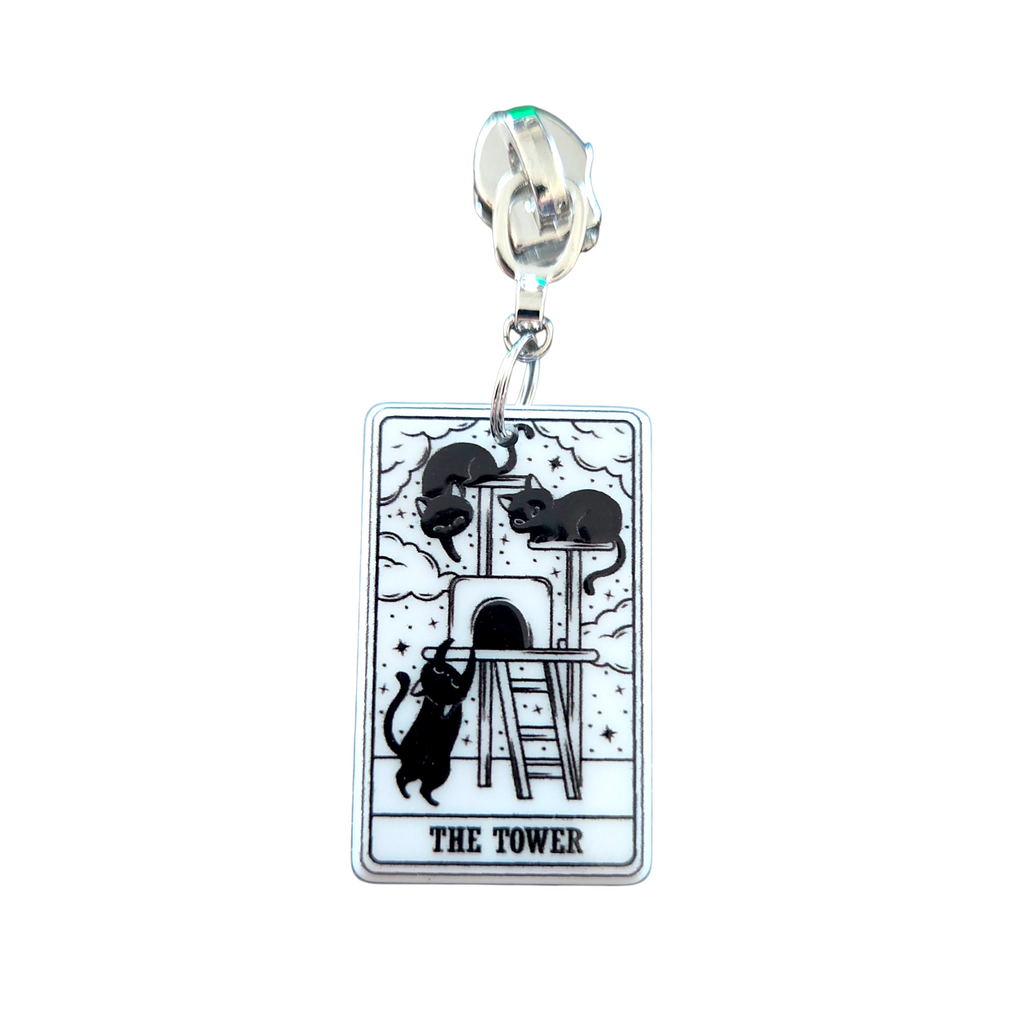 Kitty Tarot Zipper Pull