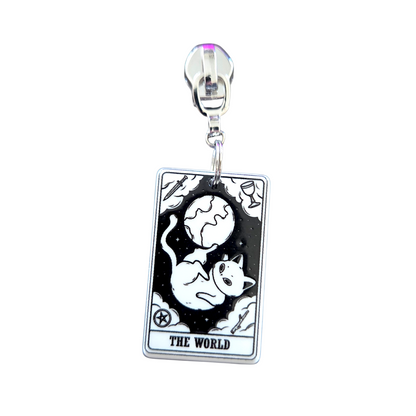 Kitty Tarot Zipper Pull