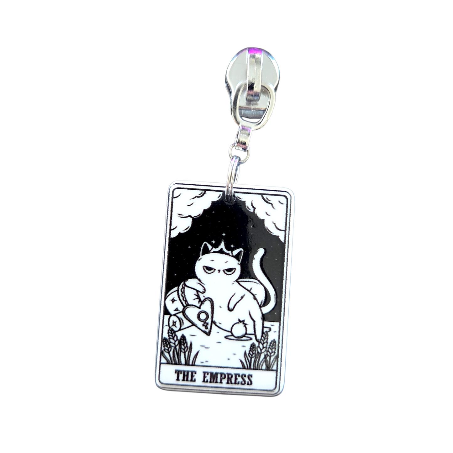 Kitty Tarot Zipper Pull
