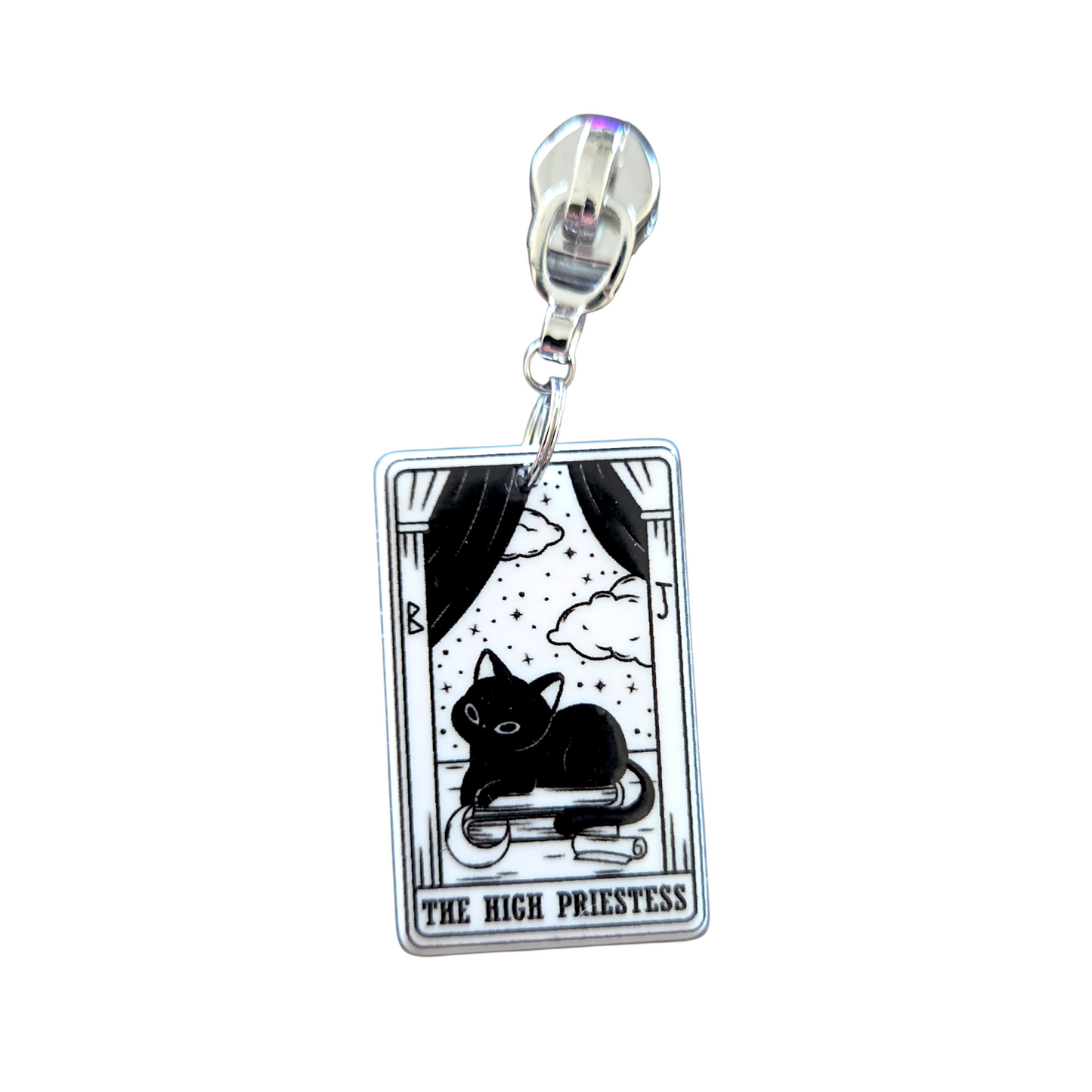 Kitty Tarot Zipper Pull