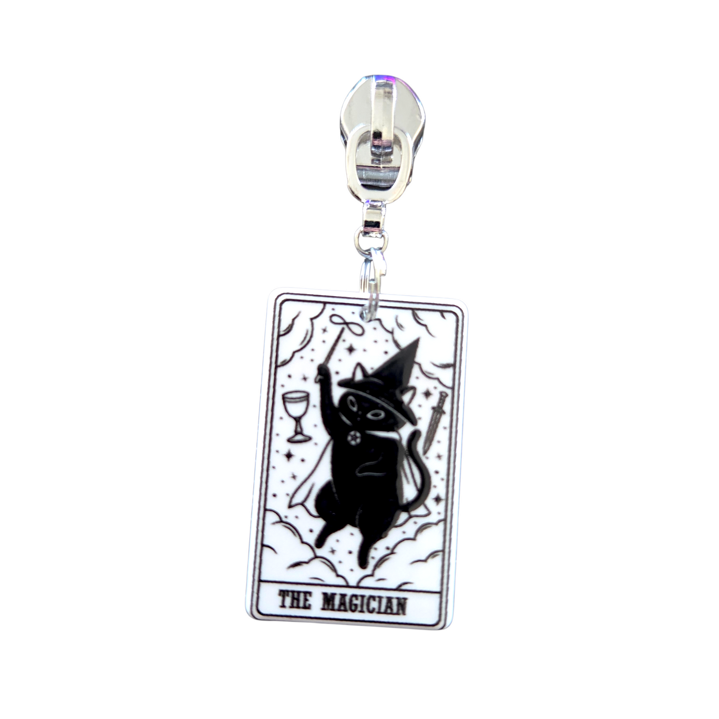 Kitty Tarot Zipper Pull