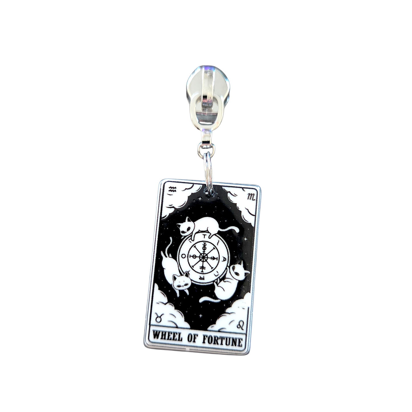 Kitty Tarot Zipper Pull