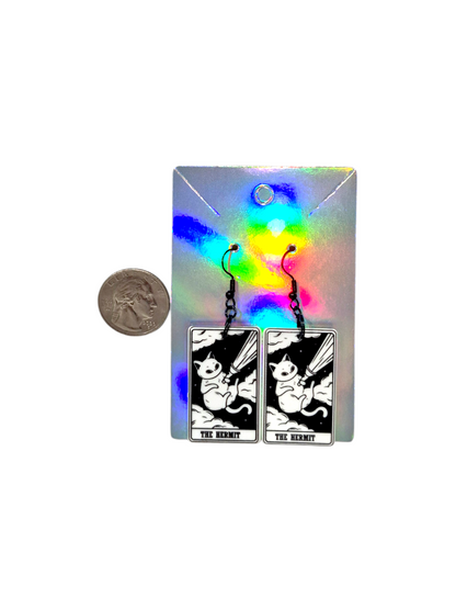 Earrings Kitty Tarot