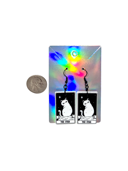 Earrings Kitty Tarot
