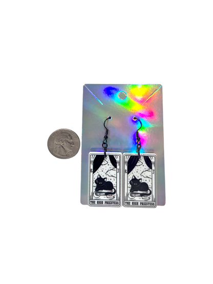 Earrings Kitty Tarot