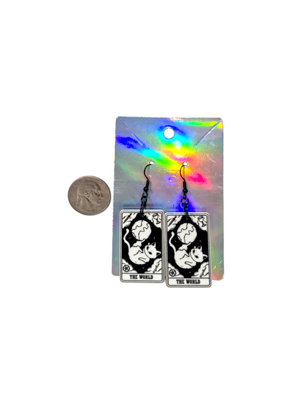Earrings Kitty Tarot