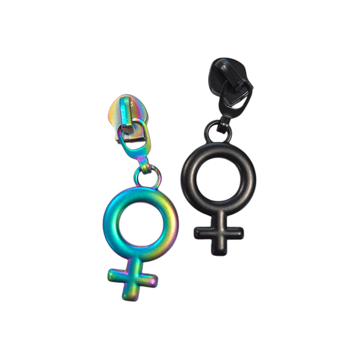 Female Symbol Zipper Pull