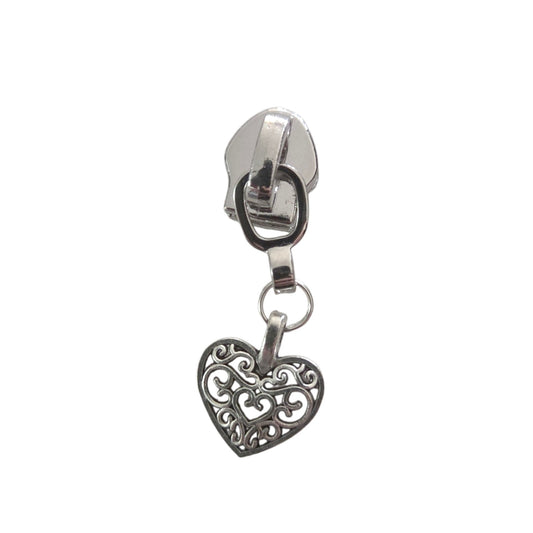 Adorned Heart Zipper Pull
