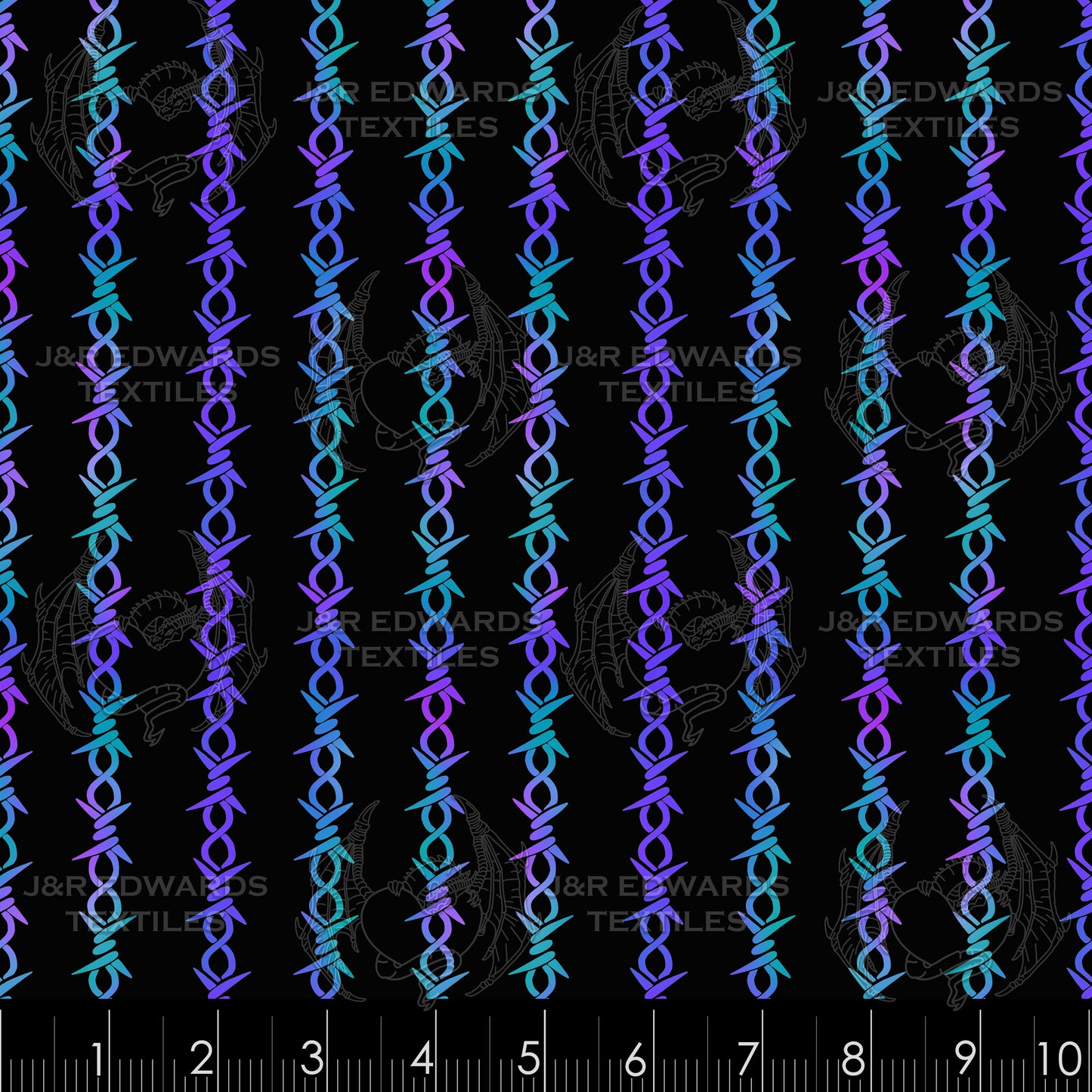 Barbed Wire Blue Purple